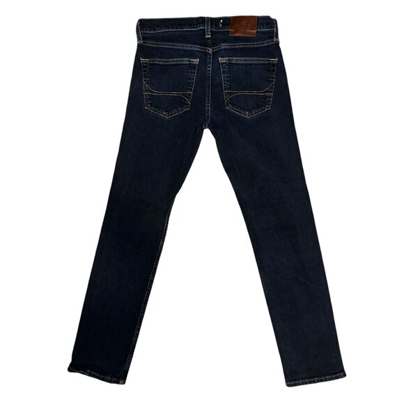 Hollister Epic Flex Skinny Fit Leg Jeans Mens 28 28 Dark Wash Pockets Logo Denim - Picture 5 of 8